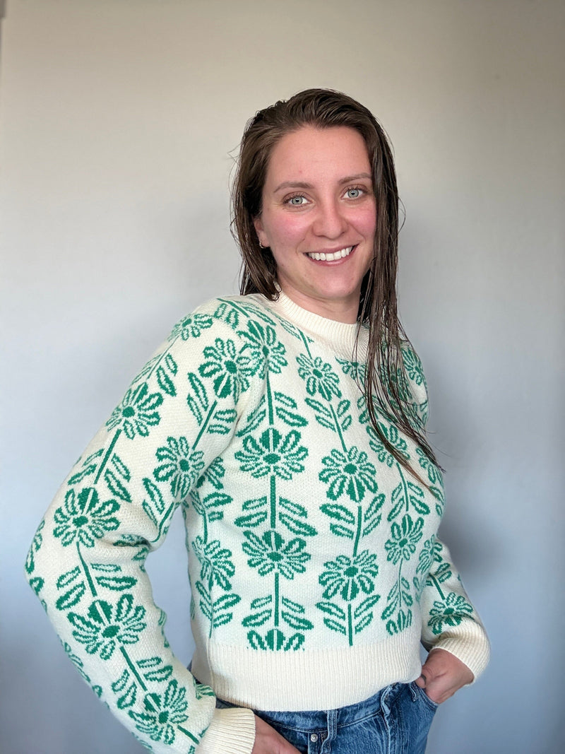 Retha Floral Sweater