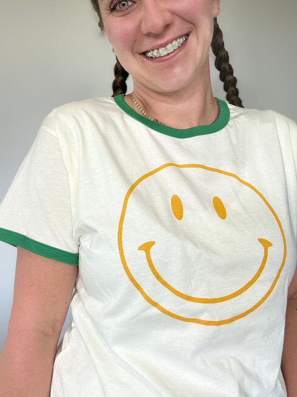 Smiley Face ringer Tee