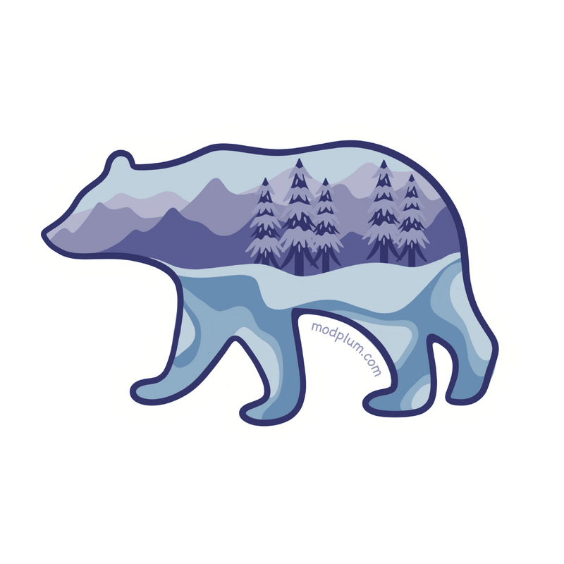 Winter Bear sticker