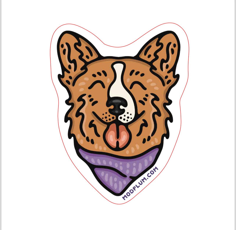 Waffles the dog sticker