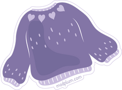 Mod Plum Sweater sticker