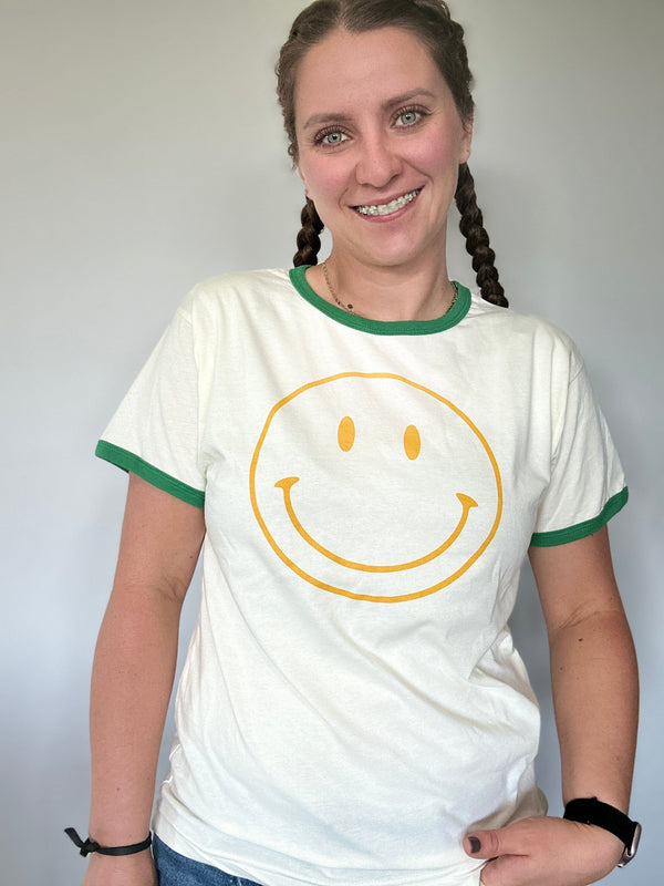 Smiley Face ringer Tee