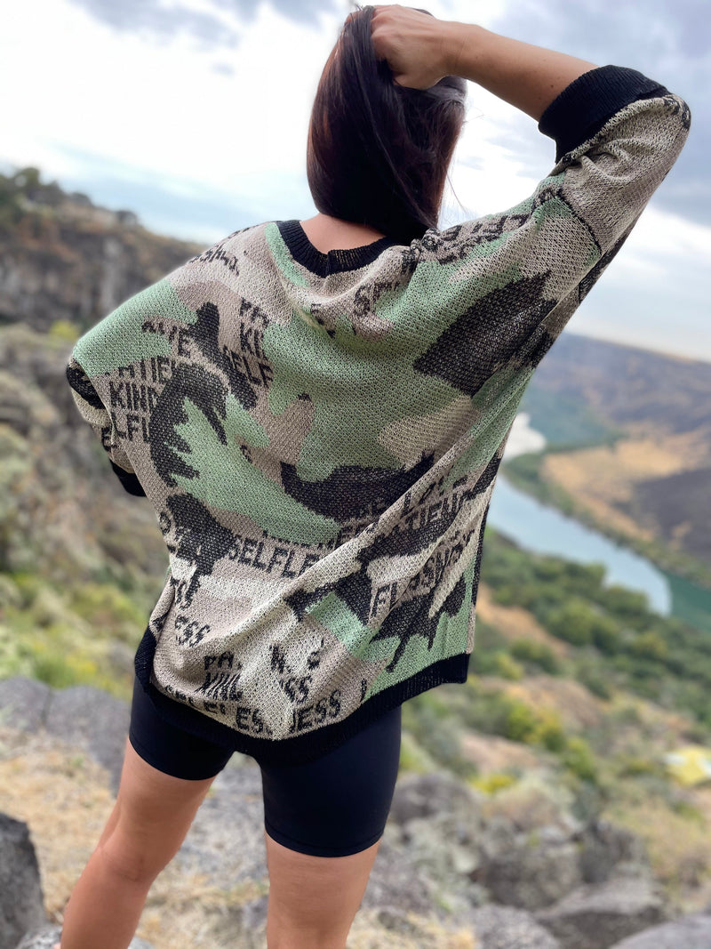Camo Sweater Mod Plum